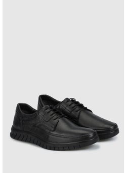 eclipse Black Leather Men's Shoes  - Image 2