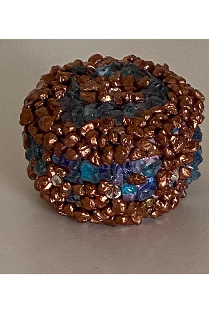 هي تريا stones decorated box with scented candle - Image 1