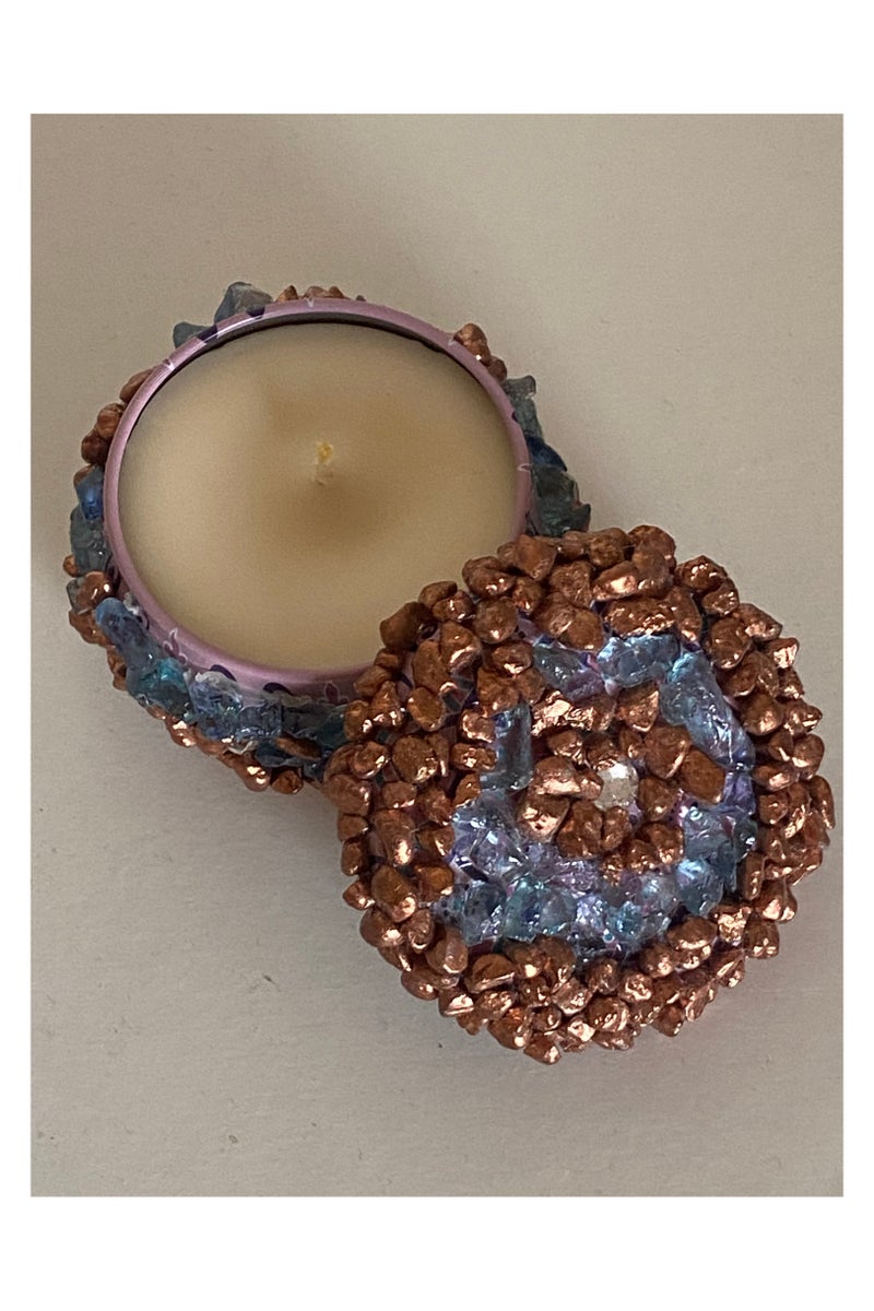 هي تريا stones decorated box with scented candle - Image 2