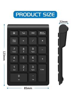 Womdee Wireless Number Pads, Numeric Keypad 22 Keys  - Image 3