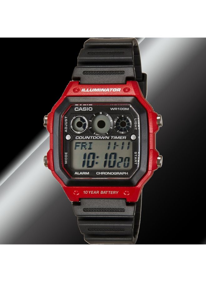 كاسيو ساعة يد رقميّة مقاومة للماء طراز AE-1300WH-4AV رجال - Image 3