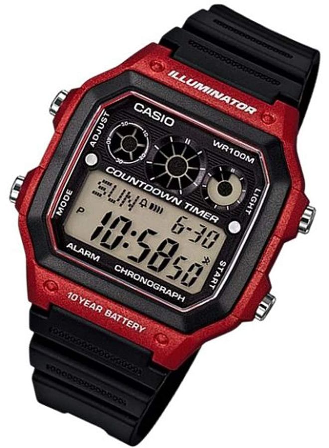كاسيو ساعة يد رقميّة مقاومة للماء طراز AE-1300WH-4AV رجال - Image 2