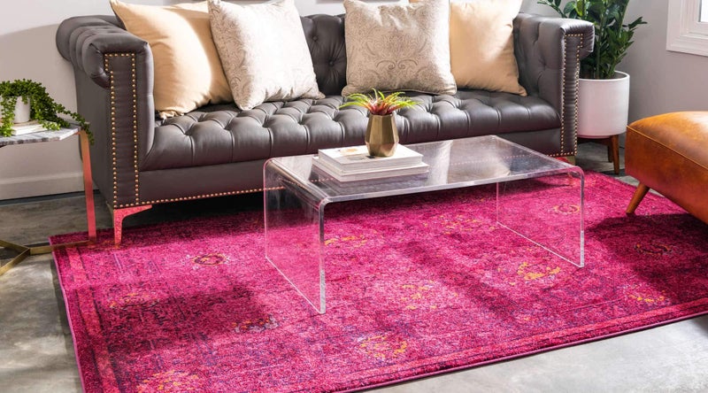 Unique Loom Medici Collection Vintage Botanical Traditional Red Area Rug (5' 0 x 8' 0) - Image 2