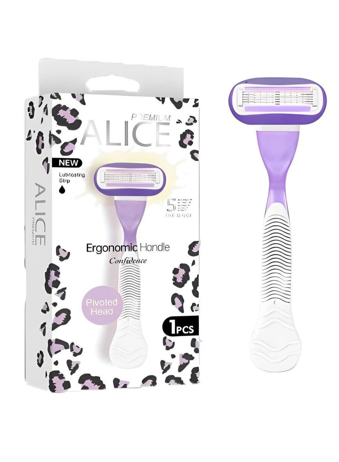 Alice ALICE PREMIUM 5 FIVE BLADE ERGONOMIC HANDLE CONFIDENCE AS-24 1PCS ...