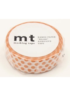 MT mt Washi Masking Tape Polka Dots, 15 mm x 10 mtrs Shade - Mandarin, (Pack of 1)  - Image 2