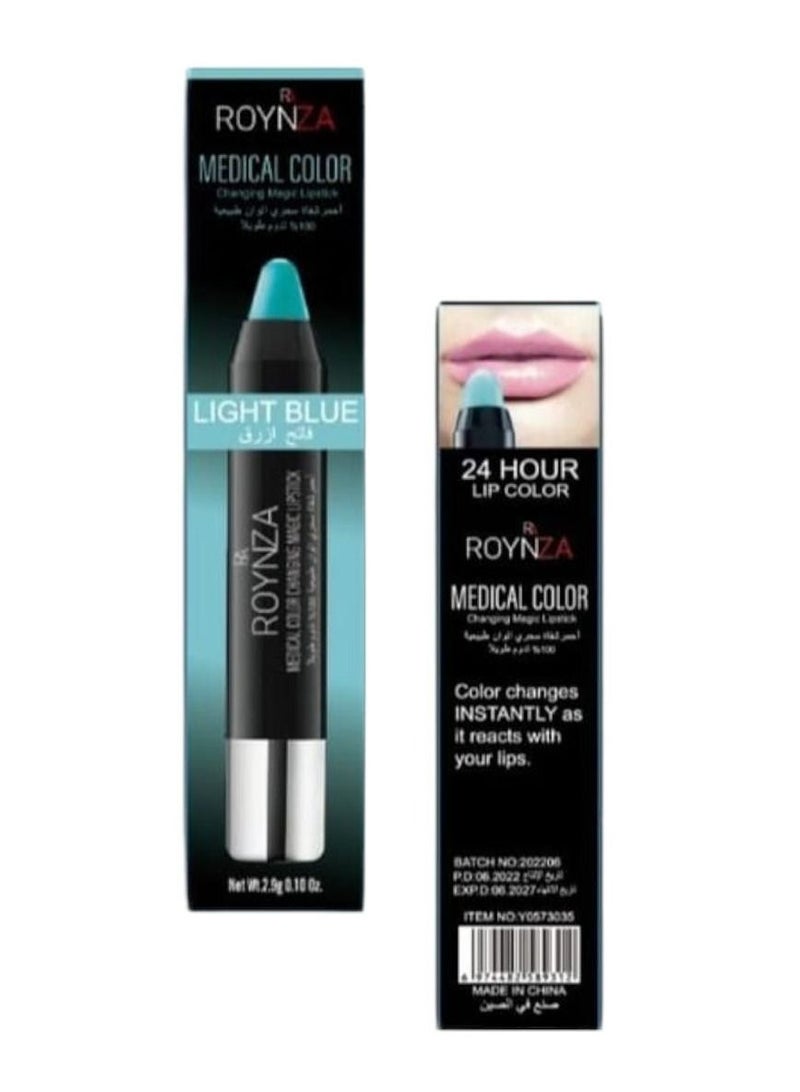روينزا أحمر شفاه سحري ازرق فاتح الوان طبيعية 100% تدوم طويلا