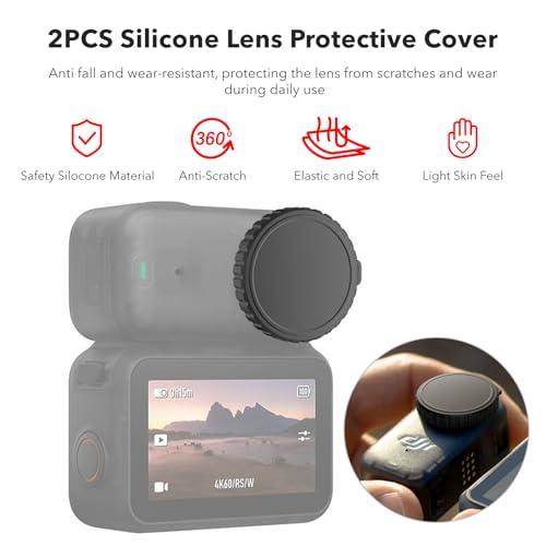 JIMOVA Accessories for DJI Osmo Nano, PU Portable Mini Carrying Bag Nano Case Lens Screen Protectors HD Full Protection Tempered Glass Rubber Lens Cap Cover - Image 2