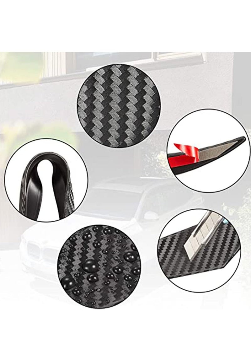 SYOSI Car Bumper Protector, Car Front Edge Bumper Fin Carbon Fiber Exterior Rubber Fins Spoiler Canards Kit for Car Body Auto Anti-Collision Strip Decoration Stickers Accessories for Car (6Pcs)  - Image 5