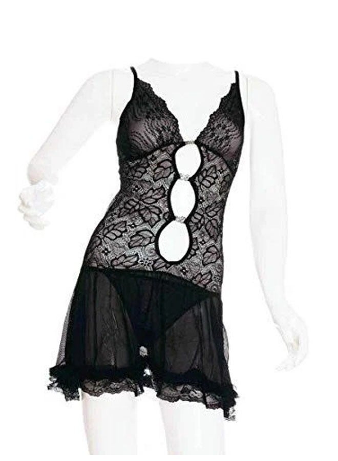 Babydoll Nightgown With Lace Details 