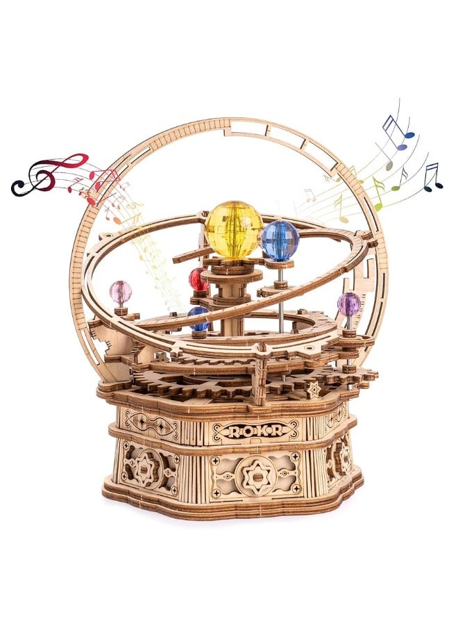 Robotime ROBOTIME 3D Puzzles for Adults Model Kits for Adults Hobbies for Men/Women Rotating Starry Night Wooden Puzzle Music Box AMK51  - Image 3