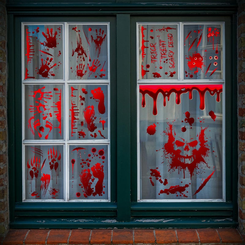 Tonak Halloween Window Clings  Halloween Window Decorations Halloween Window Stickers Decals Spider&Spider Web Stickers for Halloween Party - Image 1