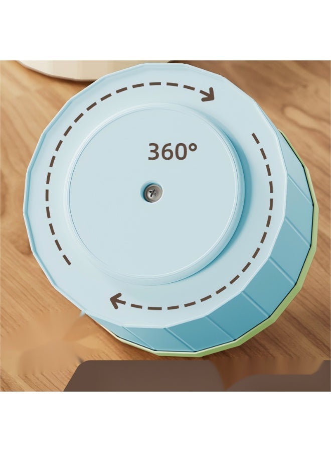 Pen Holder for Desk, Storage Function，360°Rotating Pencil Pen Holder,Pen Organizer with 6 Slots, Large-capacity Desk Organizer,Office, School, Home Use (Light Blue) - Image 4