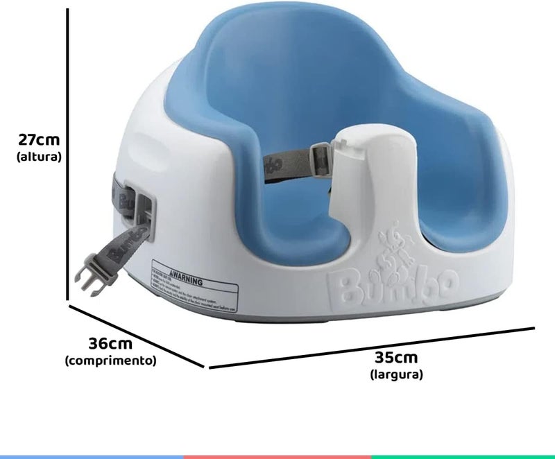 Bumbo 3 in 1 Baby Multi Seat - Floor, Feeding, Tray & Booster Seat for 6-36 Months, Powder Blue - Image 5