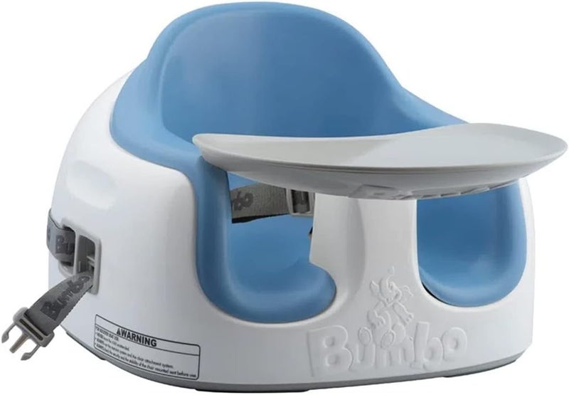 Bumbo 3 in 1 Baby Multi Seat - Floor, Feeding, Tray & Booster Seat for 6-36 Months, Powder Blue - Image 1