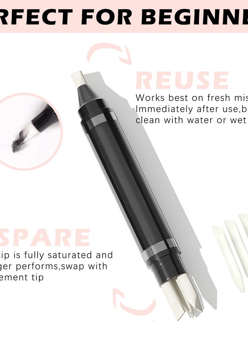 SOLARAE 2Pcs Makeup Remover Pen, Quick Fix Mistakes with Ease, Corrector Pen for Eyes, Lips, Face - Includes 3 Replacement Heads for Precision Makeup Erasing. - Image 3