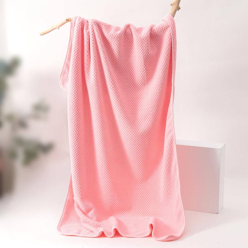 Kuber Industries Kuber Industries Bath Towel for Men, Women|280 GSM|Extra Soft & Fade Resistant|Polyester Towels for Bath|Bathing Towel, Bath Sheet (Pink)  - Image 2
