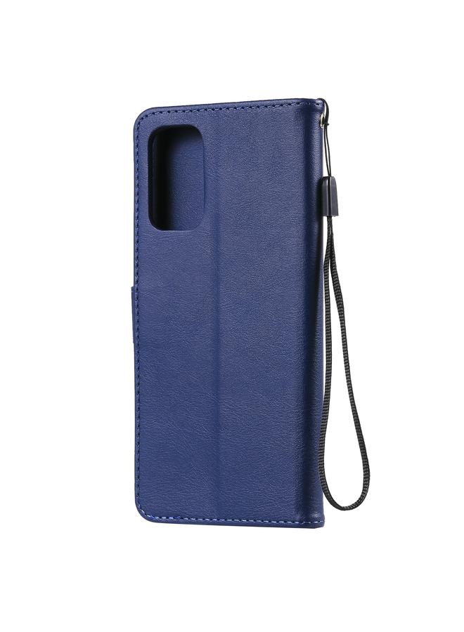 اس-توب جراب لهاتف OPPO A93 5G / A54 5G / A74 5G، جراب جلدي واقي قابل للطي أفقيًا بلون سادة مع حامل وفتحات للبطاقات ومحفظة وإطار صورة وحبل - Image 3