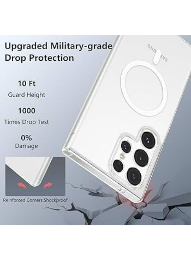 DUSALA Samsung Galaxy S26 Ultra Clear Magnetic Phone Case, MagSafe Compatible, Slim Acrylic Hard Back, Military Drop Protection - Image 2
