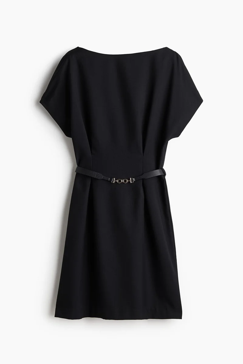 اتش اند ام Belted twill dress