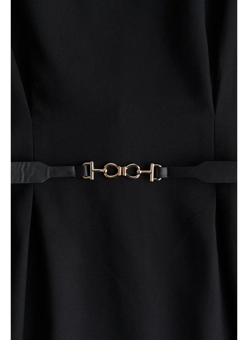 اتش اند ام Belted twill dress