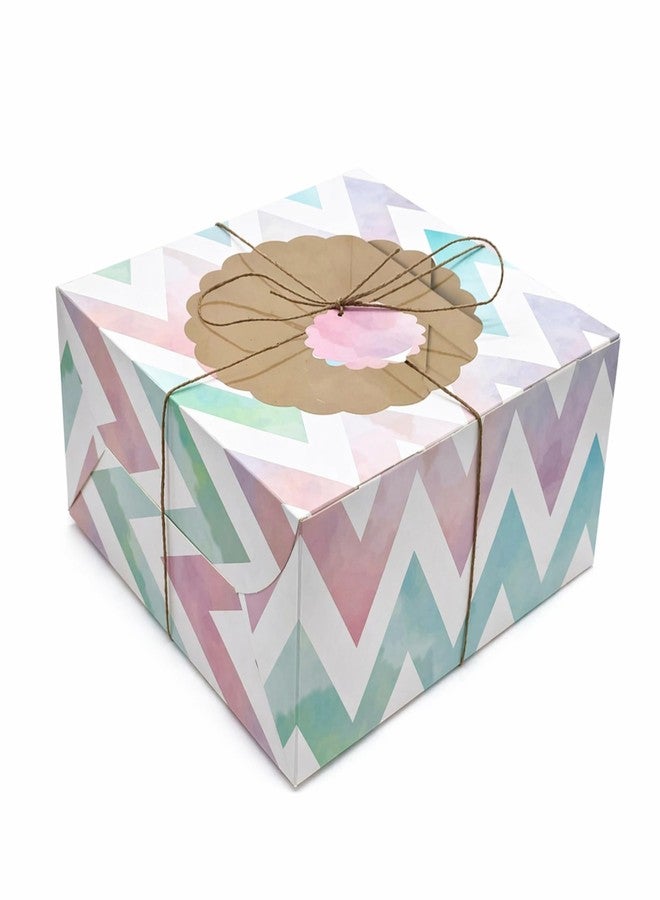 mudrit Cake Boxes with Window 10pcs, Bakery Boxes for Cakes, Donuts, Pie, Cookies, Cupcakes, Chocolates, Desserts Size 10x10x5 inches - Image 1