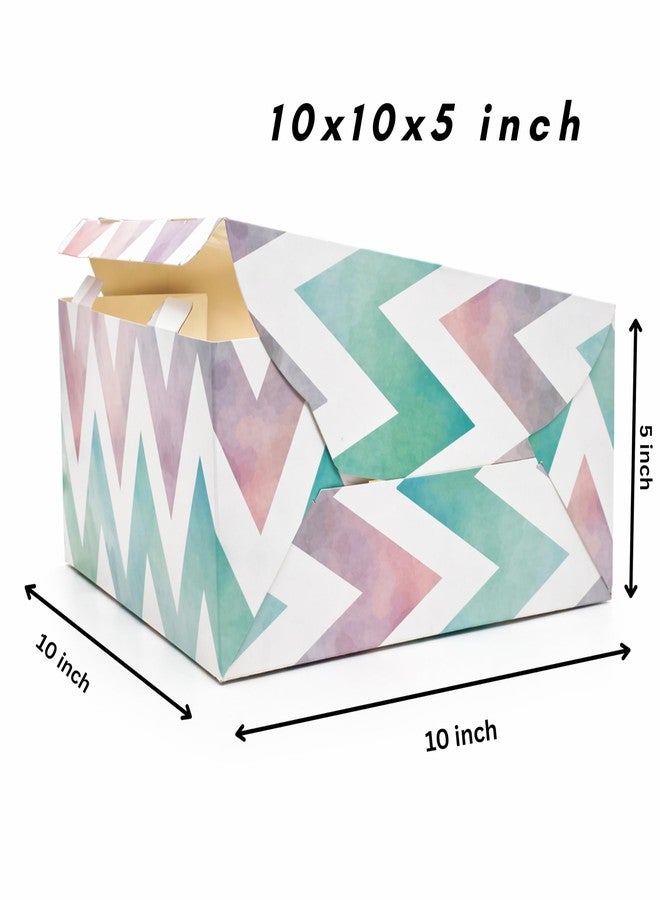 mudrit Cake Boxes with Window 10pcs, Bakery Boxes for Cakes, Donuts, Pie, Cookies, Cupcakes, Chocolates, Desserts Size 10x10x5 inches - Image 4