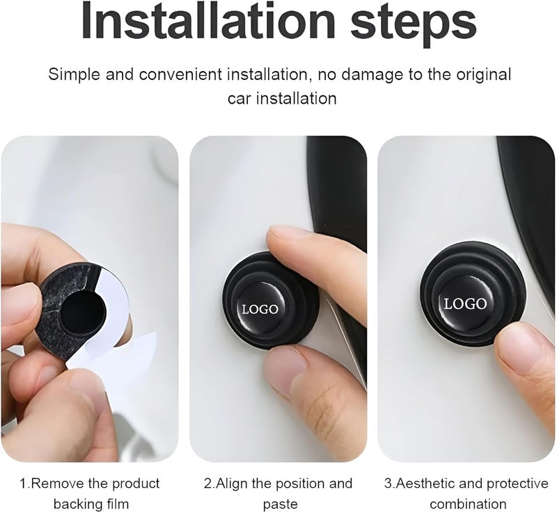 BRAINLE Rubber Shock Absorber for Car Door Protection Guard Pads For Hyryder, Innova Crysta, Hycross, Fortuner, Rumion, Glanza, Camry, Hilux, Etios, Corolla, Urban Cruiser, Taisor, Belta, Altis, Yaris - Image 3