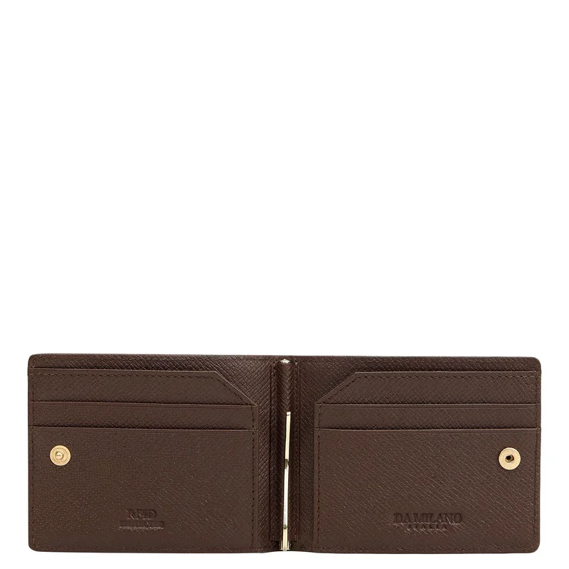 Da Milano  Franzy Leather Money Clip - Walnut for Men | Best Price UAE