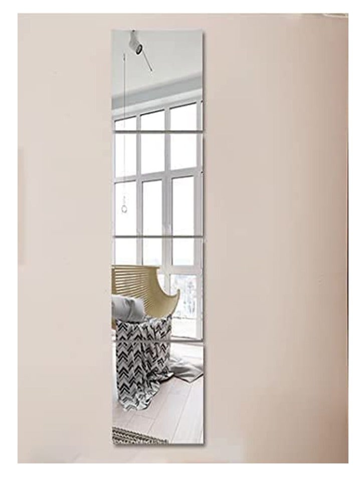 Full Length Mirror Wall Mounted 4Pcs 22 × 22 CM Long Mirrors for Bedroom, Workout Mirrors for Home Gym Wall - Image 2