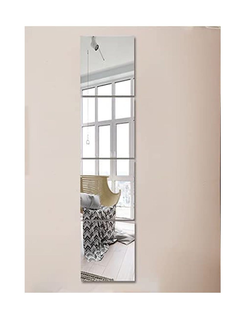 Full Length Mirror Wall Mounted 4Pcs 22 × 22 CM Long Mirrors for Bedroom, Workout Mirrors for Home Gym Wall - Image 3