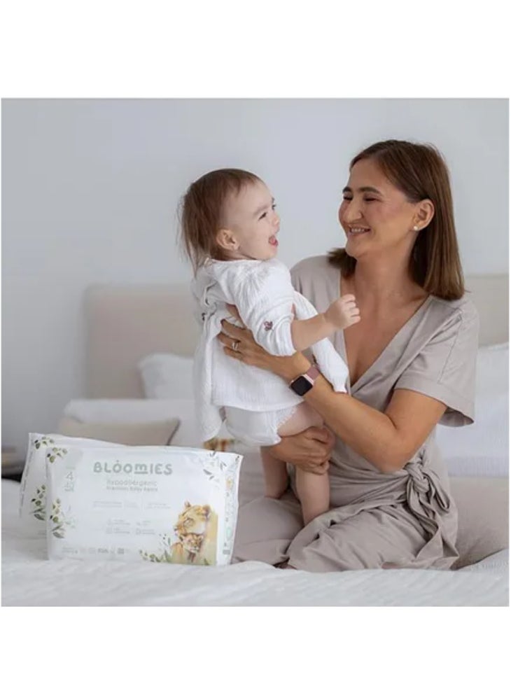 Premium Baby Diapers with wetness indicator | Eco-friendly and Hypoallergenic Nappies Made with 100% Bamboo | Nappies Size 4 for babies 9-14kg x 40pcs x3