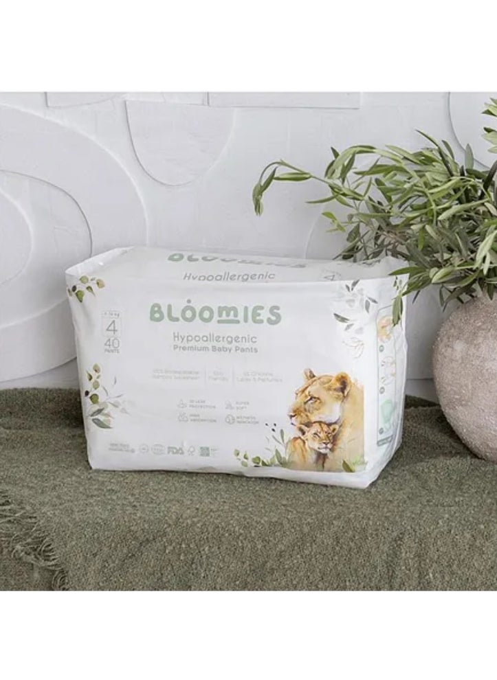 Premium Baby Diapers with wetness indicator | Eco-friendly and Hypoallergenic Nappies Made with 100% Bamboo | Nappies Size 4 for babies 9-14kg x 40pcs x3