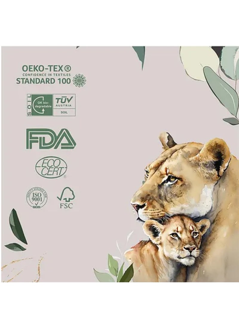 Premium Baby Diapers with wetness indicator | Eco-friendly and Hypoallergenic Nappies Made with 100% Bamboo | Nappies Size 4 for babies 9-14kg x 40pcs x3