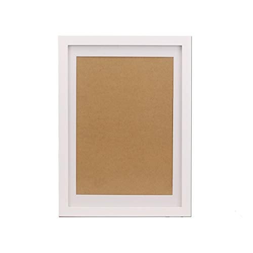 FUNTRESS Large White Picture Frame for Wall Hanging 10x14 Diploma Frame Wooden Living Room Pictures Frame with Mat (10x14 1 Pieces, White) - Image 1