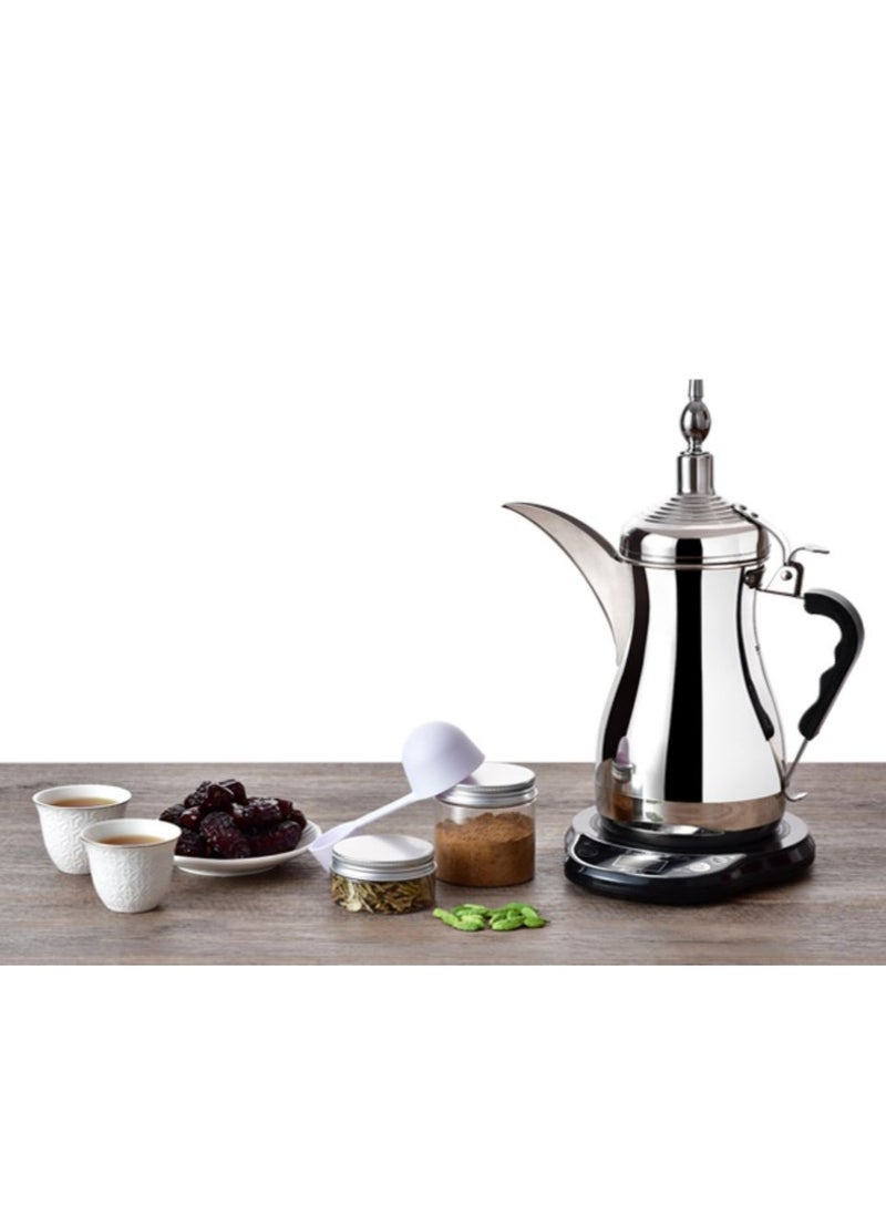 Gulf Dalla - Electric Coffee Maker Chrome (1000ml). Turkish Coffe Maker | Samovar Tea Maker GA-C91839 - Image 1