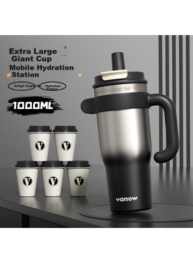 Vanow Large Capacity Insulated Mug Giant Water Bottle Large New Ceramic Liner Ice Cup For Men - Image 3