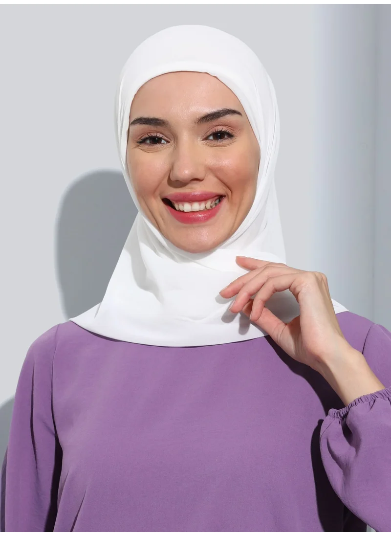 Ecardin ST103-BONEL Chiffon Oval Scarf 05 Cream - Cream -
