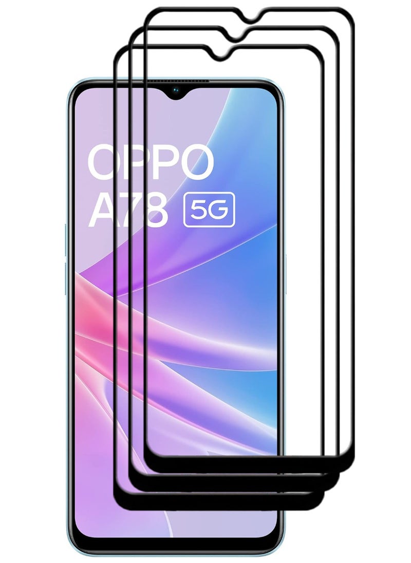 ACLIX 4 Pieces Antistatic ESD Dustproof Premium Quality High Definition Tempered Glass Screen Protector Designed For Oppo A78 - Image 1