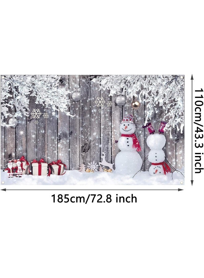 BPA خلفية عيد الميلاد للتصوير من BPA®، خلفية قماشية خشبية لشتاء سنو مان، خلفية تصوير عيد الميلاد، خلفية تصوير حفلة رأس السنة، أدوات تصوير عيد الميلاد - Image 2
