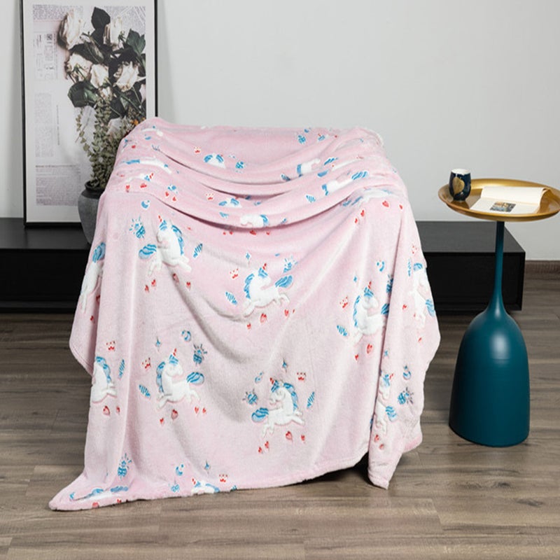 Household Flannel Blanket Baby Kids Nap Blanket Comfortable Cartoon Blanket Warm Baby Blanket - Image 3