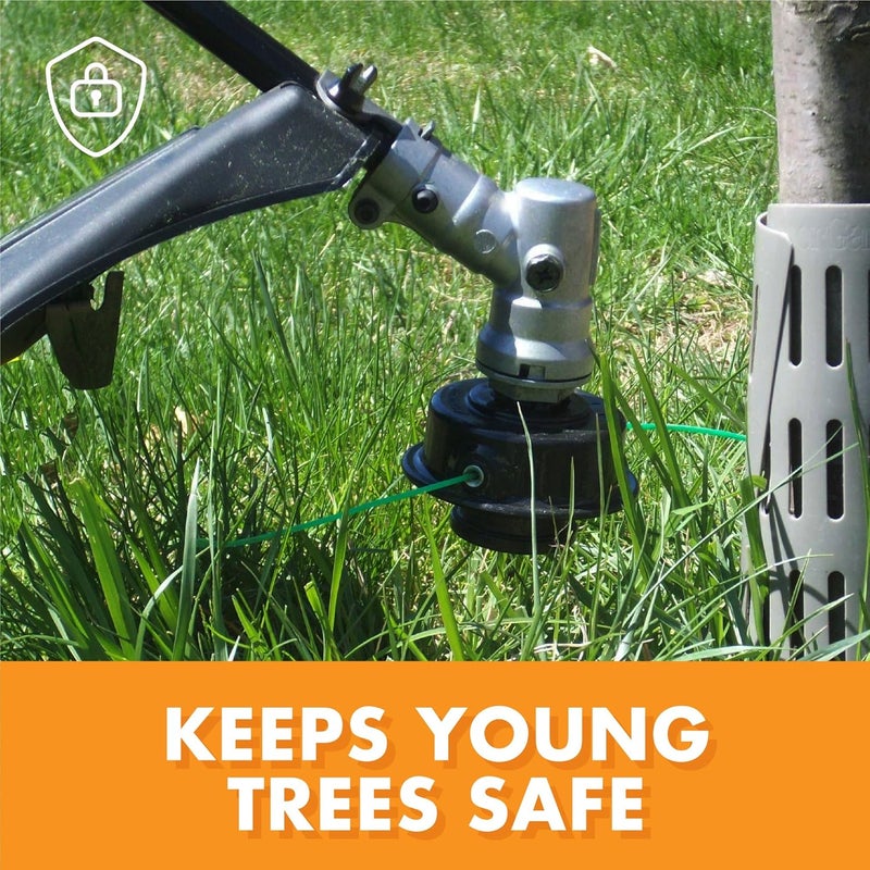 Easyflex Plastic Tree Trunk Protectors, 12 Count, Grey - Image 1