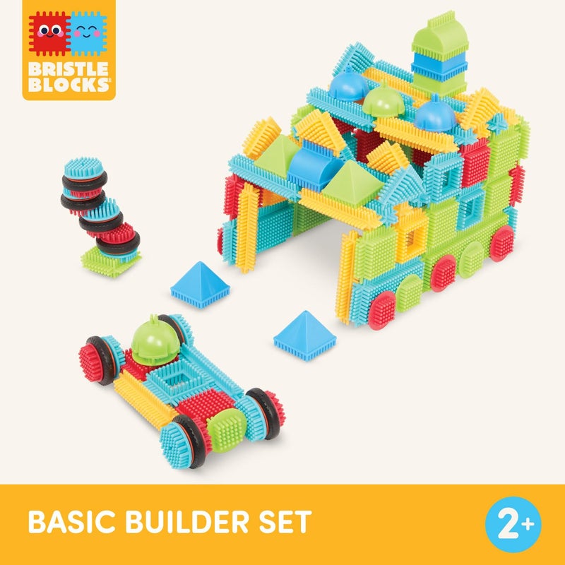 Battat â€“ Bristle Blocks â€“ STEM Interlocking Building Blocks â€“ 112 Pieces Playset â€“ Developmental Toys for Toddlers & Kid â€“ Basic Builder Set â€“ 2+ Years - Image 5