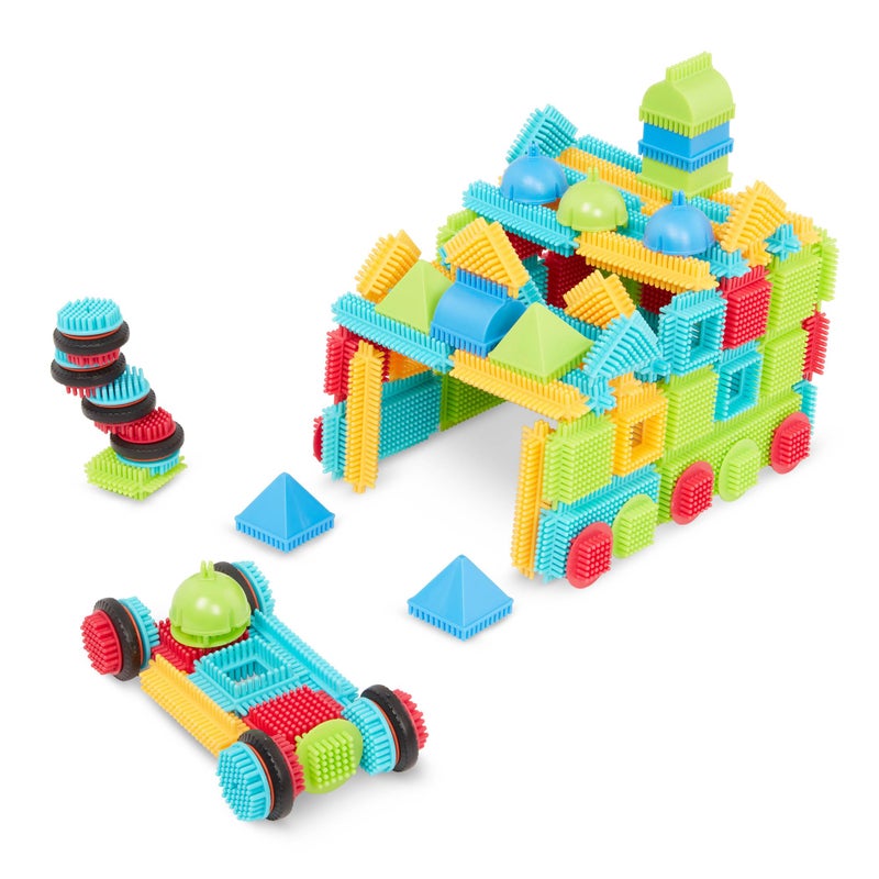 Battat â€“ Bristle Blocks â€“ STEM Interlocking Building Blocks â€“ 112 Pieces Playset â€“ Developmental Toys for Toddlers & Kid â€“ Basic Builder Set â€“ 2+ Years - Image 1