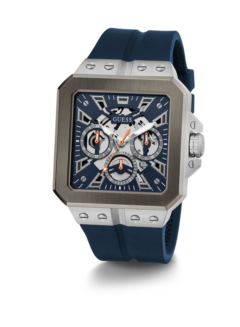 GUESS Mens Navy Blue Two-Tone Multi-function Watch - GW0637G1 - Image 2