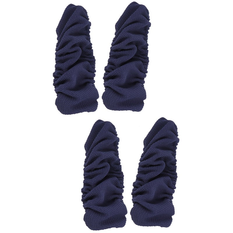 4 pcs Thickened Office Computer Chair Armrest Protect Cover Elastic Band Chair Arm Rest Sleeves (Navy) - Image 1