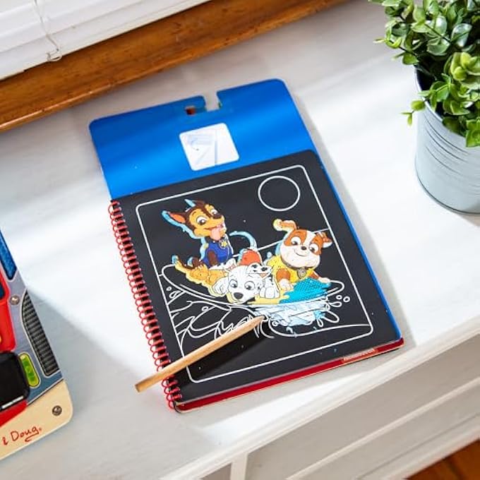 Melissa & Doug PAW PATROL SCRATCH ART PAD – CHASE – 10 SCRATCH BOARDS WITH WOODEN STYLUS – COLORFUL MESS-FREE ART ACTIVITY FOR CREATIVE PLAY FOR KIDS AGES 4+ | MD33259 - Image 3