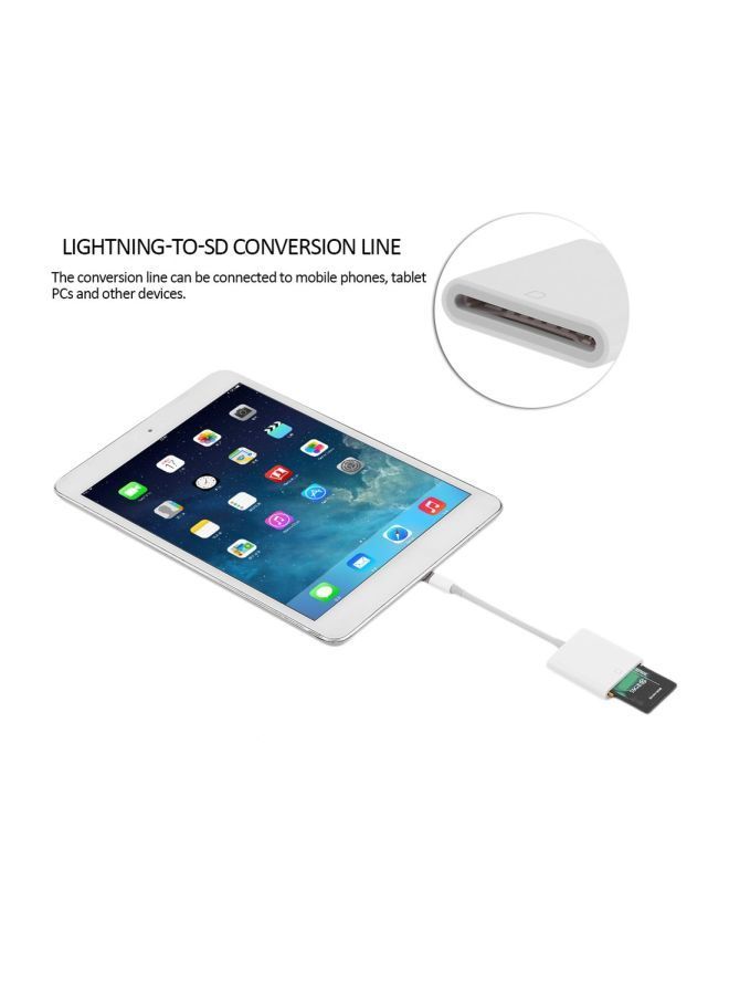 NIBEMINENT Memory Card Reader Adapter For Apple iPhone White  - Image 3