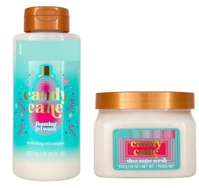 Generic T Hut Candy Cane Foaming Gel Wash 18 oz  Body Scrub 18 oz 