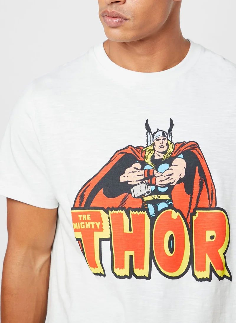 Fabric Flavours Mighty Thor Crew Neck T-Shirt