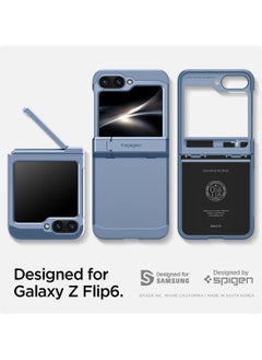 Spigen Tough Armor Pro for Samsung Galaxy Z Flip 6 Case Cover (2024) with Hinge Protection & Kickstand - Sierra Blue  - Image 2